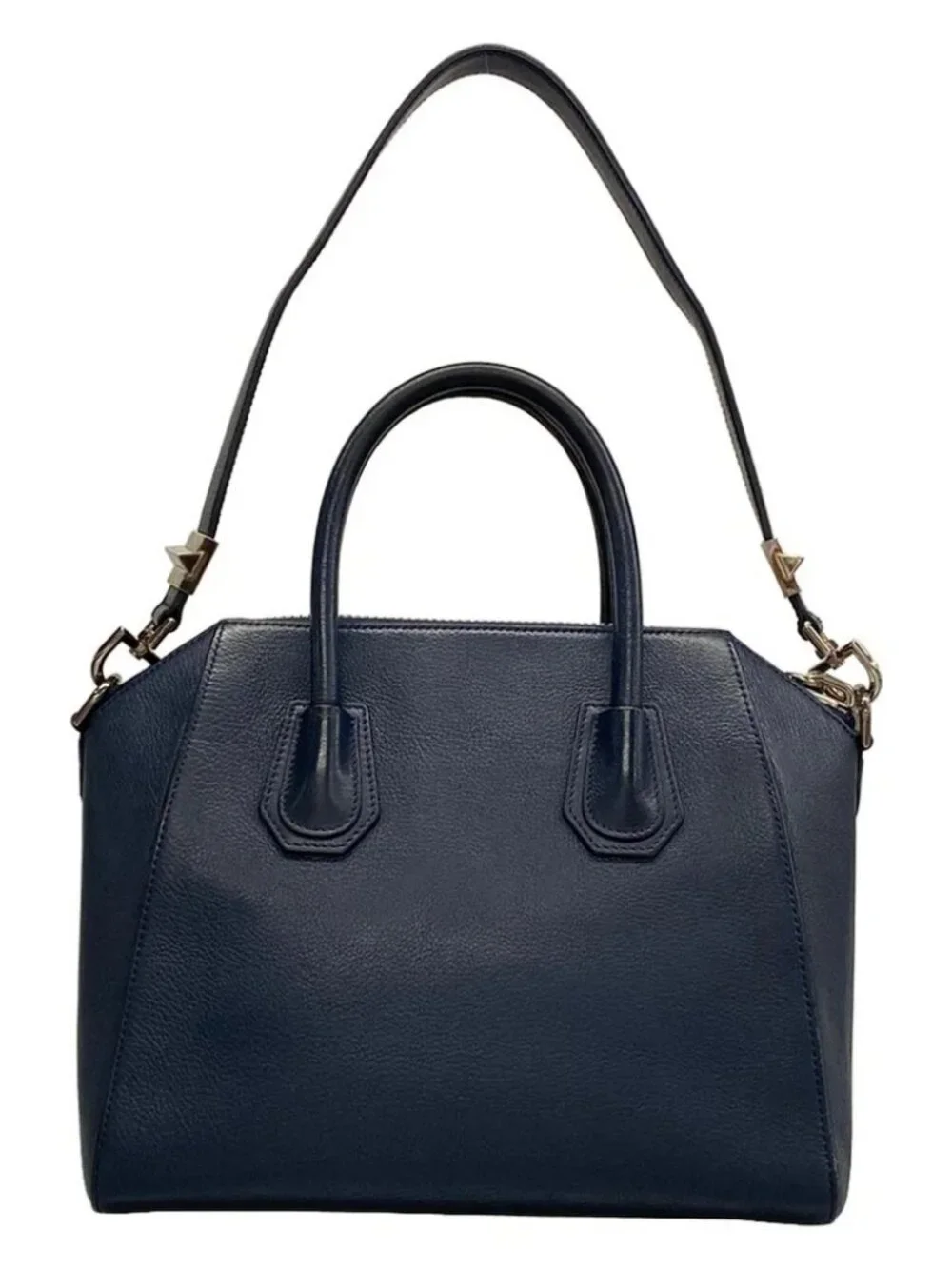 GIVENCHY Antigona Small Dark Navy Leather Shoulder Bag